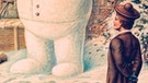 Ein Schneemann mit Beinen auf einem Schulwandbild von 1909. Eine Farblithographie von Albert Kull. Schon gewusst? Am 18.1. ist jedes Jahr Weltschneemanntag.  | Bild: dpa/picture-alliance/akg-images