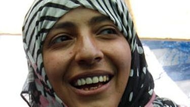 Die jementische Bürgerrechtlerin Tawakkul Karman  | Bild: Ahmed Jadallah/ Scanpix/ nobelprize.org