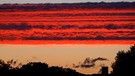 Eine ganz besondere Wolke, ein schönes Wetter: Außergewöhnliche Wolkenformation (Altocumulus stratiformis radiatus opacus virga / Mittelhohe Schicht-Quellwolke, in langen Streifen/Bändern, lichtundurchlässig und mit Fallstreifen virga) im Abendlicht. Bonn, 05.07.2020 Sonnenschein, Regen oder Gewitter: Wolken haben einen Einfluss auf das Wetter. Es gibt zehn Wolkengattungen und vier Wolkenfamilien. Auch Winde können die Wolkenbildung beeinflussen. Zudem wird untersucht, welchen Einfluss Wolken auf das Klima haben. | Bild: picture alliance / Geisler-Fotopress | Christoph Hardt/Geisler-Fotopres