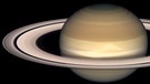 Ringplanet Saturn. Am Firmament ist der Planet Saturn so hell, dass Sie ihn ohne weiteres mit bloßem Auge sehen könne. | Bild: NASA