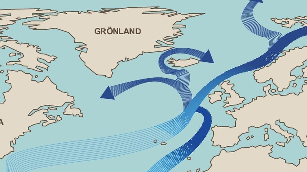 Der Golfstrom - ein Strömungsystem, dass das Klima beeinflusst. | Bild: BR Bild