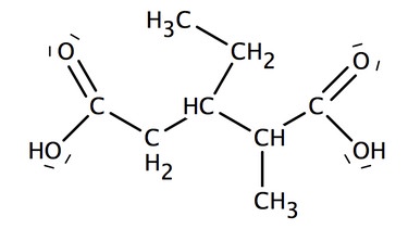 Formel 3-Ethyl-2-Methylpentandisäure | Bild: Christopher Müller