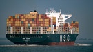 Container-Riese auf der Elbe | Bild: picture-alliance/dpa
