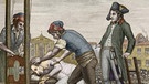 Hinrichtung Robespierres mit der Guillotine | Bild: picture-alliance/dpa