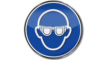 Arbeitsschutz-Symbol: Augenschutz tragen! | Bild: colourbox.com