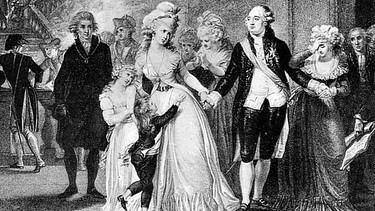 Gemälde: Der französische König Ludwig XVI im Kreise seiner Familie | Bild: picture-alliance/dpa