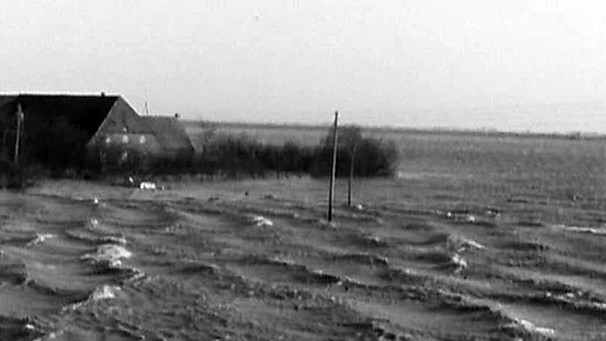 Sturmflut an der Nordseeküste 1962 | Bild: BR