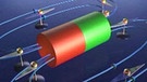 Grafik: Ein Magnet und seine Feldlinien | Bild: BR/ "Anziehend und abstoßend - Magnetismus in Natur und Technik"