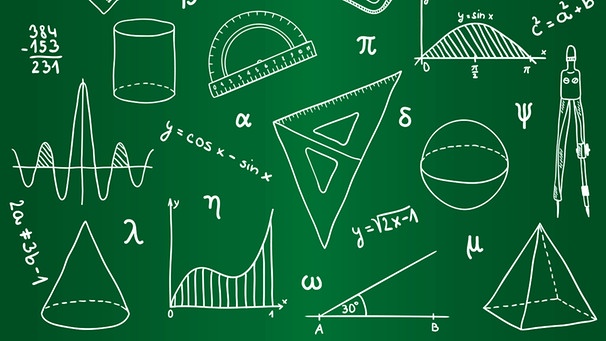 Symbole und Diagramme zum Thema Mathematik | Bild: colourbox.com