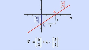 Parameterform einer Geradengleichung  | Bild: BR