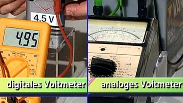 Digitales und analoges Voltmeter | Bild: BR