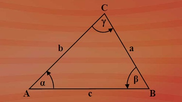 Ein allgemeines Dreieck ABC mit den Winkeln alpha, beta, gamma. | Bild: BR