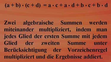 Multiplikation einer algebraischen Summe | Bild: BR