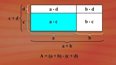 Multiplikation von zwei algebraischen Summen | Bild: BR