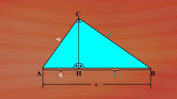 Dreieckshöhe / Hypotenusenabschnitte | Bild: BR
