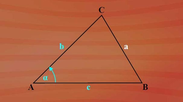 Dreieck mit bekanntem Winkel Alpha | Bild: BR
