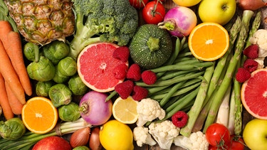 Verschiedene Obst- und Gemüsesorten | Bild: colourbox.com