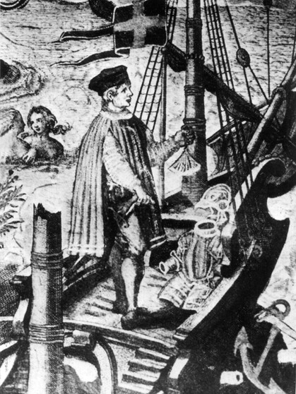 Christoph Kolumbus gilt als Entdecker Amerikas. Hier sieht man ihn in einer zeitgenössischen Darstellung. | Bild: picture-alliance/dpa