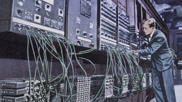 Die Großrechenanlage ENIAC wurde in den USA entwickelt. Im Team arbeiteten auch Robert Oppenheimer und John von Neumann. | Bild: picture alliance / akg-images