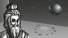 Schon der Inder Yajnavalkya beschrieb 600 v. Chr. ein heliozentrisches Weltbild - mehr als zweitausend Jahre, bevor Kopernikus die These aufstellte, dass die Erde um die Sonne kreist. Eine These, die den Astronom Galileo Galilei begeistert. | Bild: BR/Anna Hunger