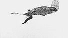 Otto Lilienthal in einem Flugapparat. Otto Lilienthal war einer der ersten erfolgreichen Flieger der Geschichte. Er beobachtete den Flug der Vögel, entdeckte das Prinzip der Tragfläche und baute Flugapparate. Der Pionier gilt als einer der Gründer der modernen Luftfahrt. | Bild: picture-alliance/dpa