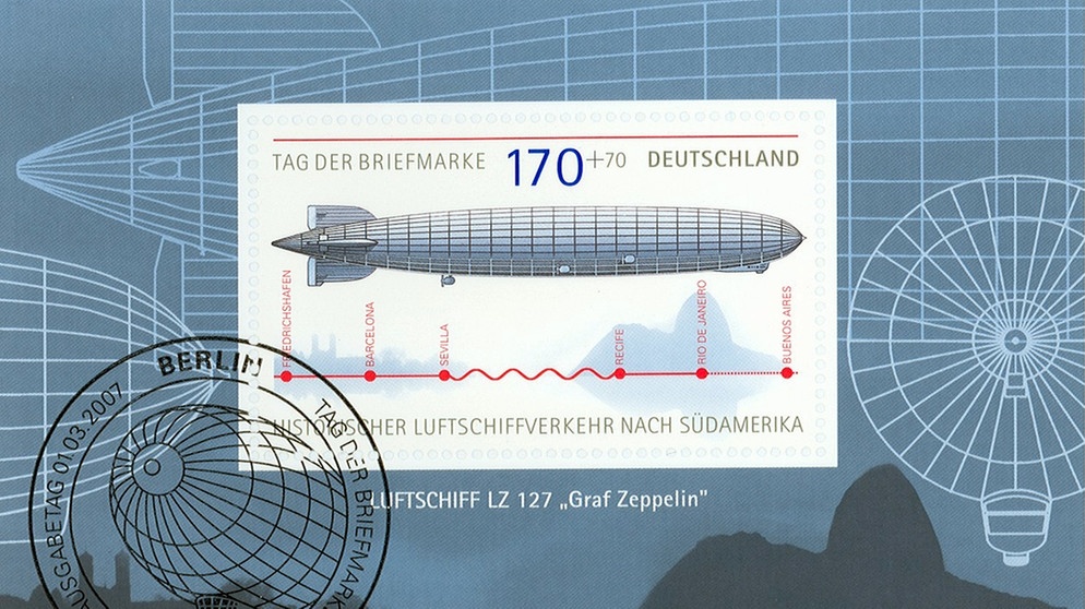 Zeppelin-Briefmarke  | Bild: picture-alliance/dpa