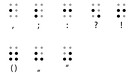 Brailleschrift oder auch Blindenschrift: Louis Braille hat die Punktschrift für Blinde erfunden. Das sind die Satzzeichen. | Bild: BR