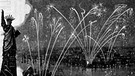 Freiheitsstatue in New York, Liberty Island: Werbezettel zur Einweihungsfeier. Am 28. Oktober 1886 wurde die Freiheitsstatue von New York auf Liberty Island eingeweiht. Was ihr noch nicht über Lady Liberty wusstet. | Bild: picture-alliance/akg-images