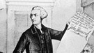 Litografie: Unterschrift Johan Hancocks unter die amerikanische Unabhängigkeitserklärung | Bild: dpa-Bildfunk