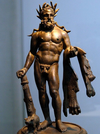 Limes in Bayern: Bronzestatue des Herkules im Römermuseum in Weißenburg | Bild: dpa - Bildarchiv