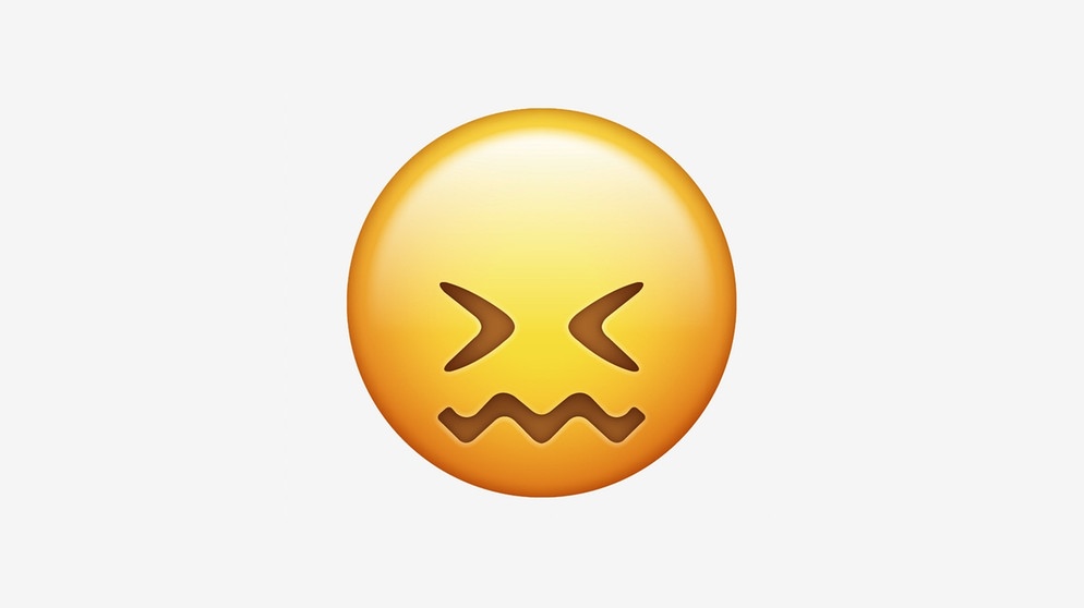 Confounded Face Emoji. Smileys gehören zu unserer Kommunikation, ob als Tastenkombination (Emoticon) oder Bild (Emoji). Sie prägen unsere Kultur und Sprache. Wir erklären, was die Symbole bedeuten – und wie man sie missverstehen könnte.  | Bild: BR