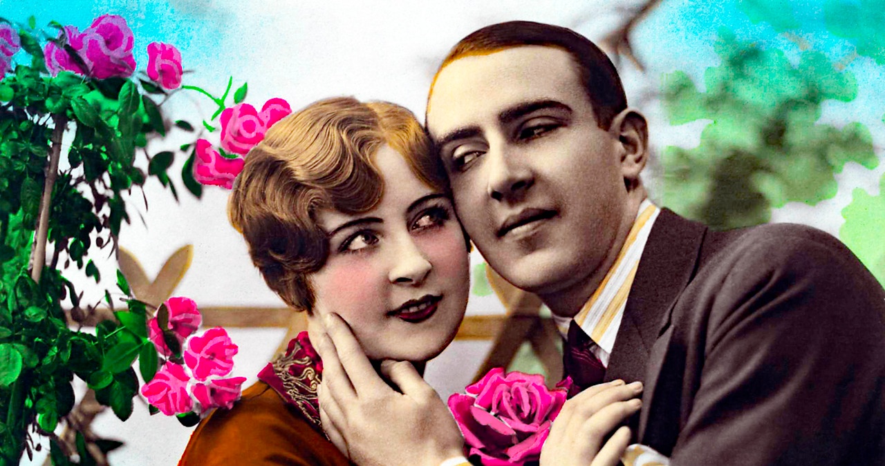 Postkartenmotiv zum Valentinstag um 1900 | Bild: picture alliance  imageBROKER  bildwissedition