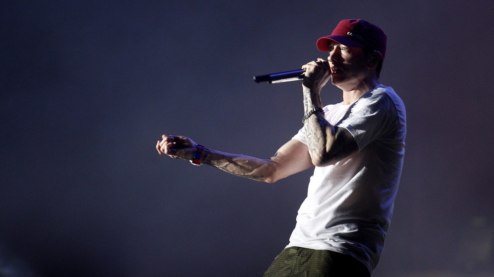 zum Weltlinkshändertag am 13. August: Linkshänder Eminem | Bild: picture-alliance/dpa