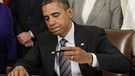 Zum Weltlinkshändertag am 13. August: Ex-US-Präsident Barack Obama gehört auch zu den berühmten Linkshändern. Sportler, Politiker, Musiker oder Künstler: Welche Berühmtheiten sind Linkshänder? Ein kleiner Überblick zum internationalen Tag der Linkshänder. | Bild: picture-alliance/dpa