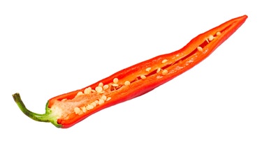 Die Plazenta in der Chilischote enthält den größten Teil des scharfen Capsaicins. | Bild: colourbox.com