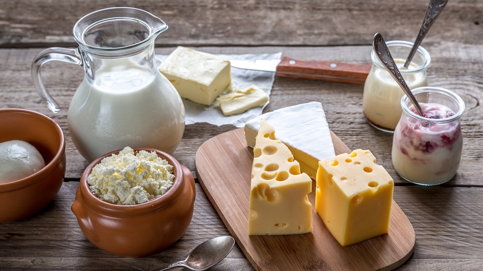 Verschiedene Milchprodukte: Käse, Joghurt, Quark und Milch - Ist Milch so gesund, wie wir als Kind gelernt haben? Warum werden immer mehr Menschen laktoseintolerant? Und was bringen vegetarische Milchalternativen aus Hafer, Soja oder Mandel? Sieben Fakten über Milch, die ihr bestimmt noch nicht kanntet. | Bild: colourbox.com