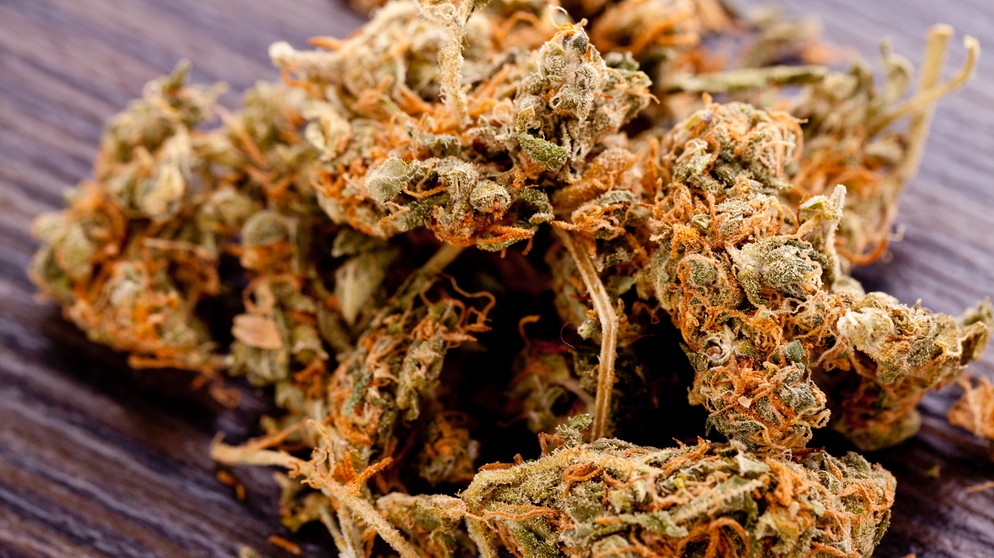 "Gras" auf einem Tisch. In Deutschland ruft die geplante Cannabis-Legalisierung geteilte Reaktionen hervor. Aber welche Drogen-Politik verfolgen eigentlich andere Länder? Wie wirkt sich eine liberalere Drogenpolitik auf den Konsum aus? Hier erfahrt ihr mehr.  | Bild: colourbox.com