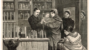 Eine Impfung 1880 in Irland | Bild: picture alliance