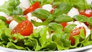 Salat mit Tomaten, Mozarella und Basilikum | Bild: colourbox.com