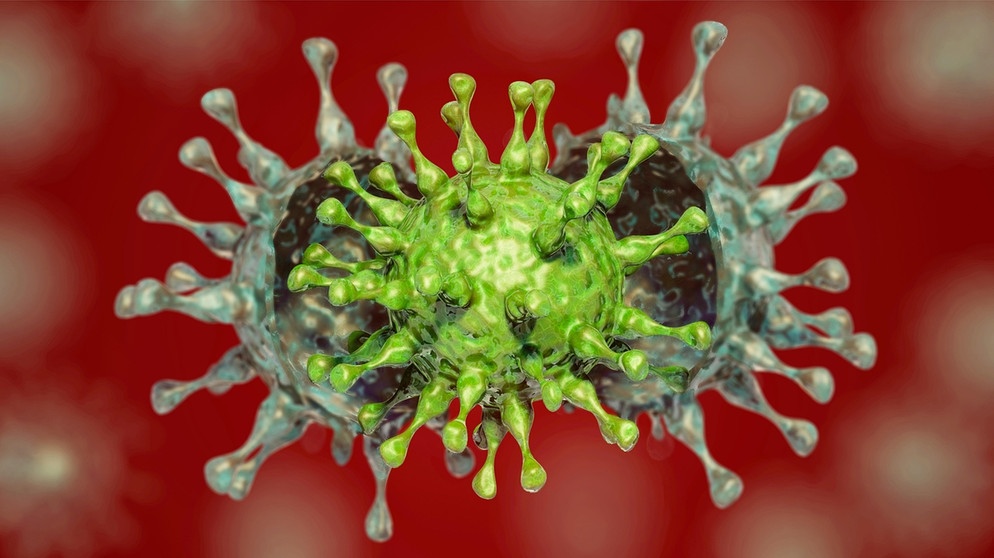 Das Virus SARS-CoV-2 in der dreidimensionalen Darstellung. | Bild: picture-alliance/dpa/Zoonar/DesignIt