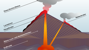 Infografik: Vulkan-Grundtyp | Bild: BR