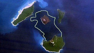 Nasa-Karte der Vulkaninsel Krakatau | Bild: Nasa