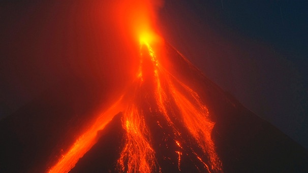 Ausbruch des Vulkans Mayon am 27.12.2009 | Bild: picture-alliance/dpa
