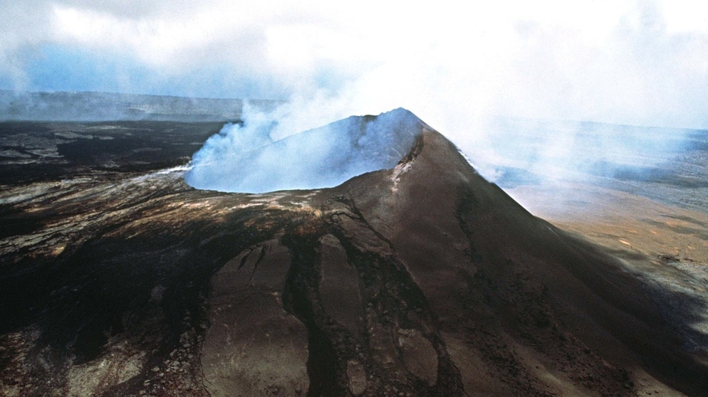 Vulkantyp Schildvulkan: Der Vulkan Kilauea auf Hawaii | Bild: picture-alliance/dpa