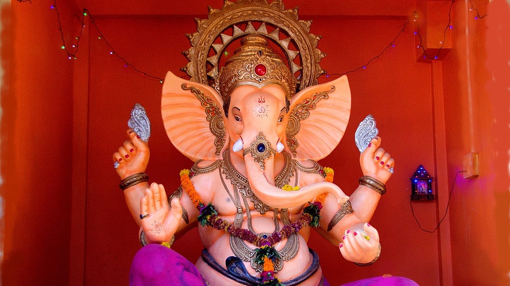 Der indische Elefanten-Gott Ganesha. In Nasik, Bundesstaat Maharashtra, Indien. | Bild: picture alliance / Zoonar / Mahantesh C Morabad