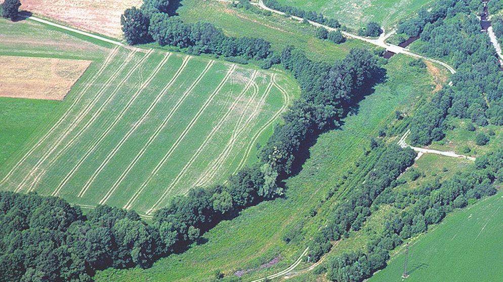 Naturschutzprojekt Grünes Band an der ehemaligen deutsch-deutschen Grenze: Luftaufnahme | Bild: Bund Naturschutz