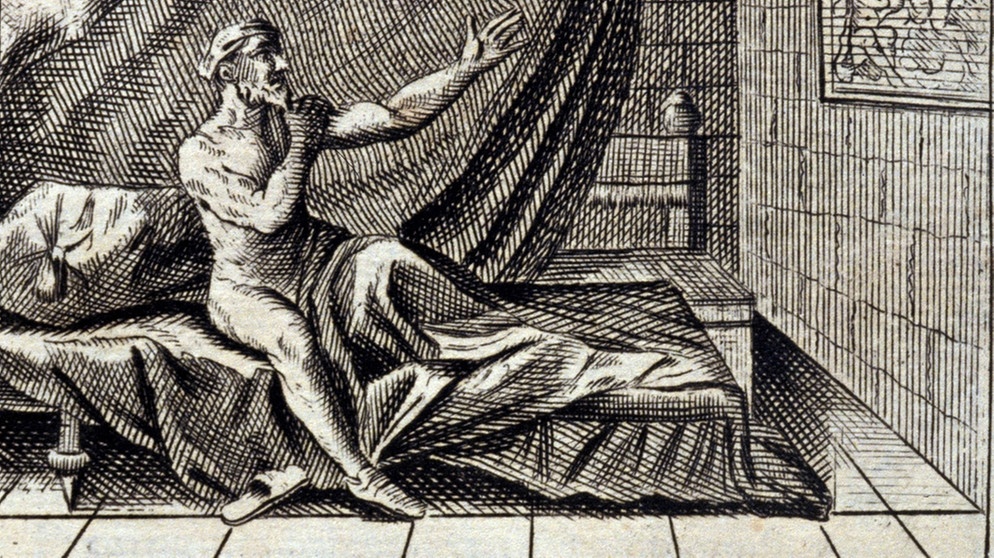 Jean de La Fontaine (1621-1695) "Der Mann und der Floh", Illustration, 1728 | Bild: Costa/Leemage
