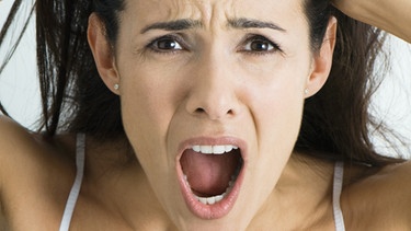 Eine schreiende Frau rauft sich die Haare | Bild: colourbox.com