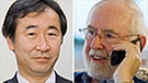 Physik-Nobelpreisträger 2015: Takaaki Kajita und Arthur B. McDonald | Bild: Reuters (RNSP), Montage:BR