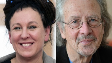 Olga Tokarczuk und Peter Handke erhielten die Literaturnobelpreise für 2018 und 2019.  | Bild: picture-alliance/dpa